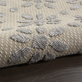 Nourison Palamos Indoor/Outdoor Cream 2'2" x 7'6" Area Rug, Easy-Cleaning, Non Shedding, Bed Room, Living Room, Dining Room, Backyard, Deck, Patio (2x8)