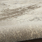 Nourison Celestial Modern Abstract Ivory/Grey 2'2" x 12' Area -rug, Easy -cleaning, Non Shedding, Bed Room, Living Room, Dining Room, Kitchen (2x12)