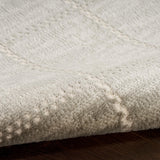 Nourison Serenity Home Geometric Light Grey 5'3" x 7'3" Area Rug, Easy Clean, Non Shedding, Bed Room, Living Room, Dining Room, Backyard, Deck, Patio (5x7)