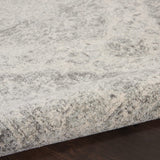 Nourison Tranquil Traditional Ivory/Grey 2'3" x 7'3" Area Rug, Easy Cleaning, Non Shedding, Bed Room, Living Room, Dining Room, Kitchen (2x7)