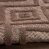 Nourison Versatile Indoor/Outdoor Brown 4' x 6' Area Rug, Easy Cleaning, Non Shedding, Bed Room, Living Room, Dining Room, Backyard, Deck, Patio (4x6)