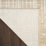 Nourison Washable Decor Beige Blue 2' x 6' Area Rug - Easy Clean, Non Shedding, Bed Room, Living Room, Dining Room, Kitchen (6' Runner)