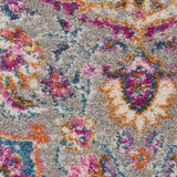 Nourison Passion Grey/Multi 2'2" x 10' Area -Rug, Farmhouse, Transitional, Bed Room, Living Room, Dining Room, Kitchen, Easy -Cleaning, Non Shedding, (10' Runner)
