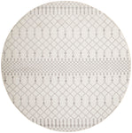 Nourison Astra Machine Washable Bohemian Ivory 5'3" x Round Area -Rug, Easy -Cleaning, Non Shedding, Bed Room, Living Room, Dining Room, Kitchen (5 Round)