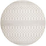 Nourison Astra Machine Washable Bohemian Ivory 5'3" x Round Area -Rug, Easy -Cleaning, Non Shedding, Bed Room, Living Room, Dining Room, Kitchen (5 Round)