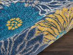 Nourison Passion 2' x 3' Blue Fabric Contemporary Area Rug (2' x 3')