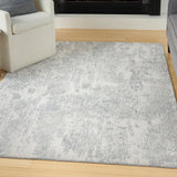 Nourison Splendid Modern Light Grey 3'11" x 5'11" Area Rug, Easy Clean, Non Shedding, Bed Room, Living Room, Dining Room, Kitchen (4x6)