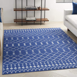 Nourison Whimsicle Moroccan Navy 4' x 6' Area Rug, Easy Cleaning, Non Shedding, Bed Room, Living Room, Dining Room, Kitchen (4x6)