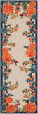 Nourison Aloha Multicolor 2' x 6' Area Rug Easy Clean, Non Shedding, Bed Room, Living Room, Dining Room, Kitchen (6' Runner)