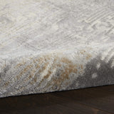 Nourison Solace Modern Abstract Grey/Beige 5'3" x 7'3" Area Rug, Easy Cleaning, Non Shedding, Bed Room, Living Room, Dining Room, Kitchen, (5' x 7')