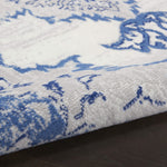 Nourison Whimsicle Vintage Ivory Blue 2' x 3' Area Rug, Easy Cleaning, Non Shedding, Bed Room, Living Room, Dining Room, Kitchen (2x3)