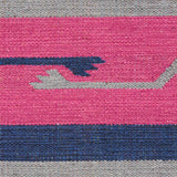 Nourison Baja Tribal Pink/Blue 2'3" x 7'6" Area -rug, Easy -cleaning, Non Shedding, Bed Room, Living Room, Dining Room, Kitchen (2x7)