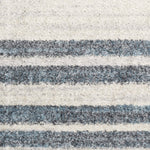 Nourison Astra Machine Washable Geometric Ivory Blue 4' x 6' Area Rug, Easy Clean, Non Shedding, Bed Room, Living Room, Dining Room, Kitchen (4x6)