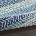 Nourison Passion Bohemian Navy Blue 2'2" x 7'6" Area Rug, Easy Clean, Non Shedding, Bed Room, Living Room, Dining Room, Kitchen (2x8)
