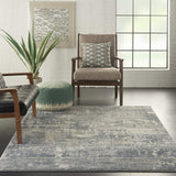 Nourison Concerto Abstract Grey/Beige 3'9" x 5'9" Area -Rug, Easy -Cleaning, Non Shedding, Bed Room, Living Room, Dining Room, Kitchen (4x6)