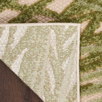 Nourison Aloha Ivory Green 2' x 6' Area Rug, Easy Clean, Non Shedding, Bed Room, Living Room, Dining Room, Kitchen (6' Runner)