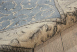 Nourison Somerset Traditional Light Blue 2' x 2'9" Area -Rug, Easy -Cleaning, Non Shedding, Bed Room, Living Room, Dining Room, Kitchen (2x3)