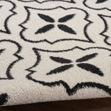 Nourison Essentials Outdoor Ivory Black 5' x 7' Area Rug, Easy Cleaning, Non Shedding, Bed Room, Living Room, Dining Room, Deck, Backyard, Patio (5x7)