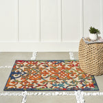Nourison Aloha Indoor/Outdoor Multicolor 2'8" x 4' Area Rug, Transitional, French Country, Easy Cleaning, Non Shedding, Bed Room, Kitchen, Living Room, Deck, Backyard, (3' x 4')
