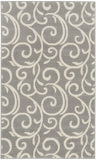 Nourison Grafix Floral Grey 3' x 5' Area Rug, Easy Clean, Non Shedding, Bed Room, Living Room, Dining Room, Kitchen (3x5)