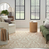 Nourison Jubilant 5' x 7' Ivory Beige Fabric Vintage Area Rug (5' x 7')