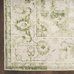 Nourison Astra Machine Washable Ivory Green 3'3" x 5' Area Rug, Easy Clean, Non Shedding, Bed Room, Living Room, Dining Room, Kitchen (3' x 5')