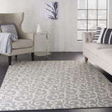 Nourison Grafix Bohemian Grey 5'3" x 7'3" Area -Rug, Easy -Cleaning, Non Shedding, Bed Room, Living Room, Dining Room, Kitchen (5x7)