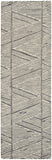 Nourison Vail Abstract Grey/White 2'3" x 7'6" Area -Rug, Easy -Cleaning, Non Shedding, Bed Room, Living Room, Dining Room, Kitchen (2x8)