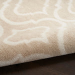 Nourison Jubilant Trellis Beige 2' x 4' Area -rug, Easy -cleaning, Non Shedding, Bed Room, Living Room, Dining Room, Kitchen (2x4)
