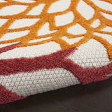 Nourison Aloha 6' Runner Red Multicolored Fabric Tropical Area Rug (6' Runner)