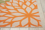 Nourison Aloha Indoor/Outdoor Green 3'6" x 5'6" Area Rug, Tropical, Botanical, Easy Clean, Non Shedding, Bed Room, Living Room, Dining Room, Deck, Backyard, Patio (3x5)