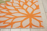 Nourison Aloha Indoor/Outdoor Green 3'6" x 5'6" Area Rug, Tropical, Botanical, Easy Clean, Non Shedding, Bed Room, Living Room, Dining Room, Deck, Backyard, Patio (3x5)