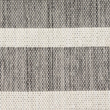 Nourison Positano Indoor/Outdoor Charcoal Ivory 5' x 7' Area Rug, Easy Cleaning, Non Shedding, Bed Room, Living Room, Dining Room, Deck, Backyard, Patio (5x7)