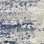 Nourison Cyrus Modern Ivory/Navy 2'6" x 4' Area -Rug, Easy -Cleaning, Non Shedding, Bed Room, Living Room, Dining Room, Kitchen (3x4)
