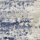 Nourison Cyrus Modern Ivory/Navy 2'6" x 4' Area -Rug, Easy -Cleaning, Non Shedding, Bed Room, Living Room, Dining Room, Kitchen (3x4)