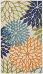 Nourison Aloha 36" x 60" Fabric Indoor/Outdoor Rug in Multi-Color