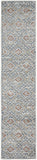 Nourison Concerto Vintage Blue/Ivory 2'2" x 10' Area -Rug, Easy -Cleaning, Non Shedding, Bed Room, Living Room, Dining Room, Kitchen (2x10)