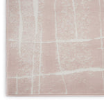 Nourison Whimsicle Pink Ivory 5' x 7' Area Rug, Contemporary, Artistic, Easy Cleaning, Non Shedding, Bed Room, Living Room, Dining Room, Kitchen (5x7)