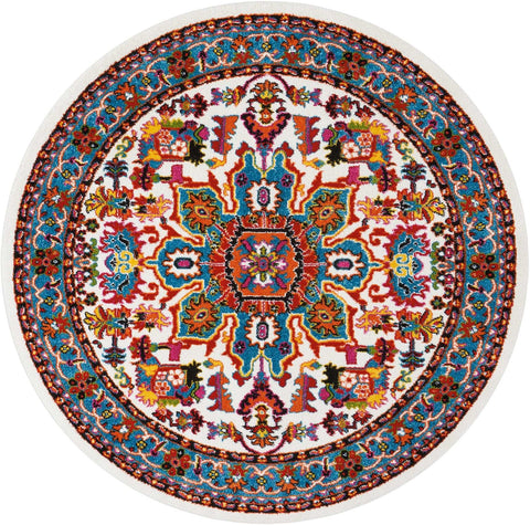 Nourison Oakdale Area Rug, 5'3" XROUND, IVORY