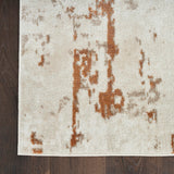 Nourison Concerto Ivory Rust 2'2" x 7'6" Area Rug Easy Clean, Non Shedding, Bed Room, Living Room, Dining Room, Kitchen (8' Runner)