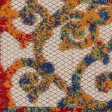 Nourison Aloha Indoor/Outdoor Multicolor 2'3" x 10' Area Rug, Transitional, French Country, Easy Cleaning, Non Shedding, Bed Room, Kitchen, Living Room, Deck, Backyard, (10' x Runner)