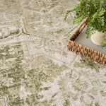 Nourison Astra Machine Washable Ivory Green 5'3" x 7' Area Rug, Easy Clean, Non Shedding, Bed Room, Living Room, Dining Room, Kitchen (5' x 7')