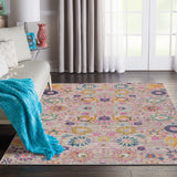 Nourison Passion Silver 5'3" x 7'3" Area -rug, Boho, Moroccan, Bed Room, Living Room, Dining Room, Kitchen, Easy -cleaning, Non Shedding, (5' x 7')