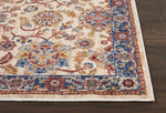 Nourison Reseda Traditional Cream 2'3'' x 7'6'' Area-Rug, Easy-Cleaning, Non Shedding, Bed Room, Living Room, Dining Room, Kitchen (2x8)