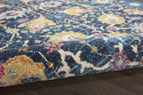 Nourison Passion Navy 6'7" x 9'6" Area Rug, Boho, Moroccan, Bed Room, Living Room, Dining Room, Kitchen, Easy Cleaning, Non Shedding, (7' x 10')