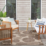 Nourison Garden Oasis Indoor/Outdoor Natural 4' x 6' Area Rug, Easy Cleaning, Non Shedding, Bed Room, Living Room, Dining Room, Backyard, Deck, Patio (4x6)