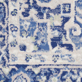 Nourison Whimsicle Traditional Ivory Blue 3' x 5' Area Rug, Easy Cleaning, Non Shedding, Bed Room, Living Room, Dining Room, Kitchen (3x5)