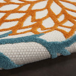 Nourison Aloha Indoor/Outdoor Floral Turquoise Multicolor 2'3" x 10' Area Rug, (10' Runner)