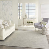 Nourison Positano Indoor-Outdoor Light Grey 5' x 7' Area Rug, Easy Cleaning, Non Shedding, Bed Room, Living Room, Dining Room, Backyard, Deck, Patio (5x7)