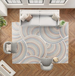 Nourison Astra Machine Washable Ivory Multicolor 6' x 9' Area Rug Easy Clean, Non Shedding, Bed Room, Living Room, Dining Room, Kitchen (6' x 9')